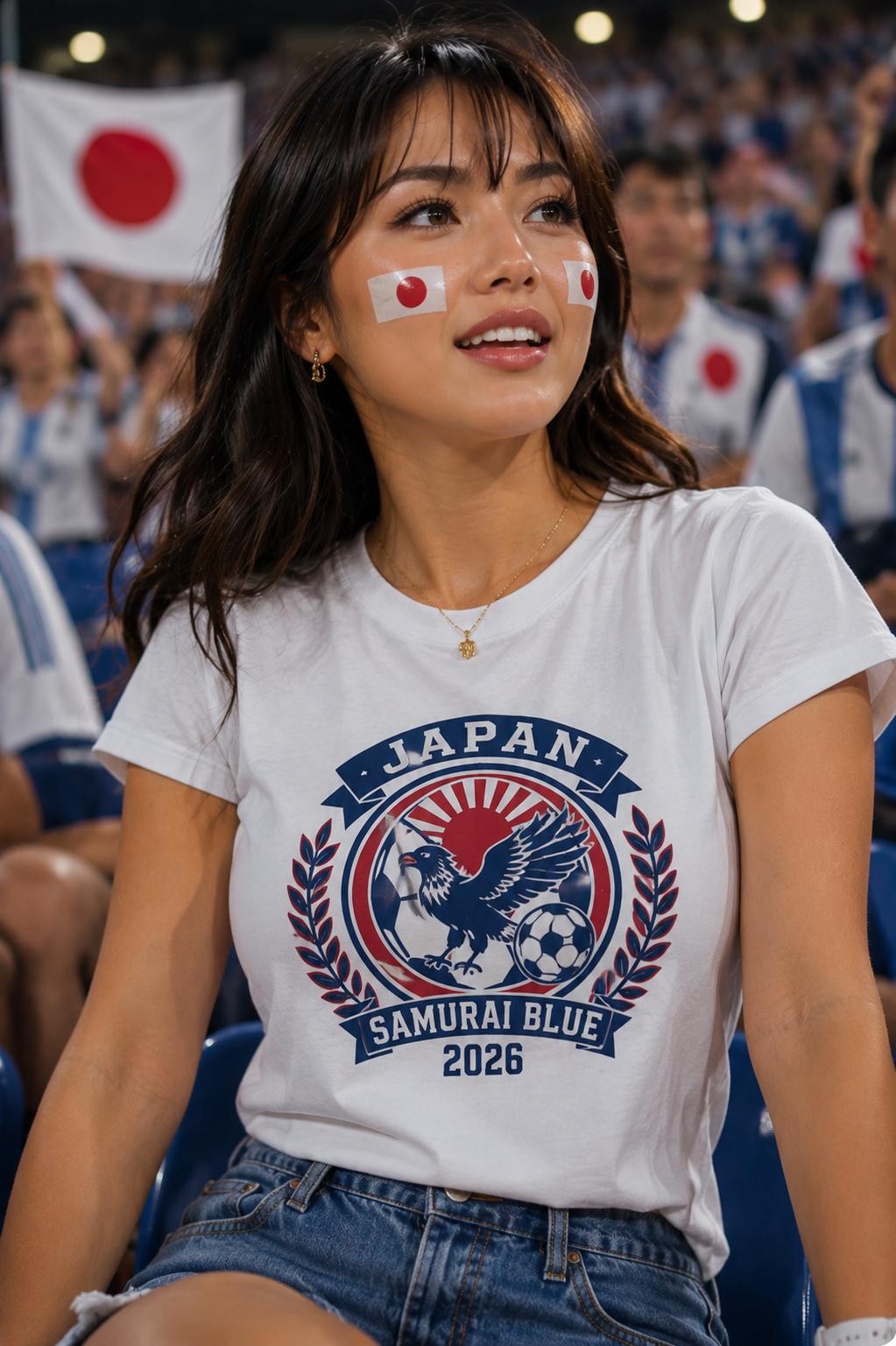 Japan Soccer Fan T-Shirt — Vintage Crow Crest | 2026 Supporters Tee