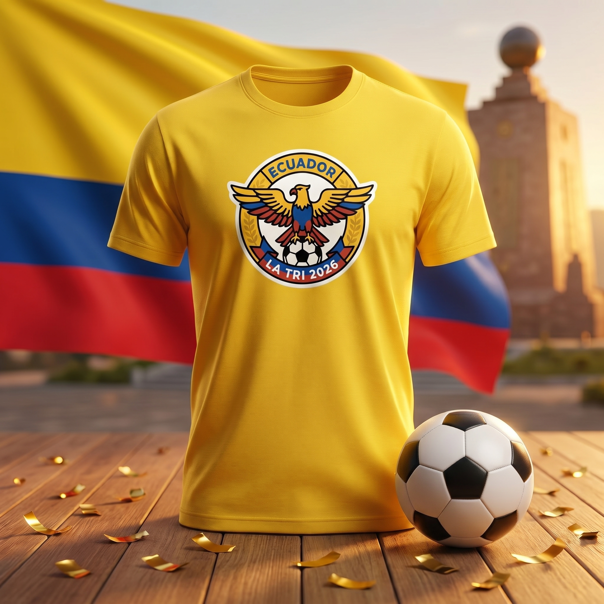 Ecuador Soccer Fan T-Shirt — Vintage Condor Crest | 2026 Supporters Tee