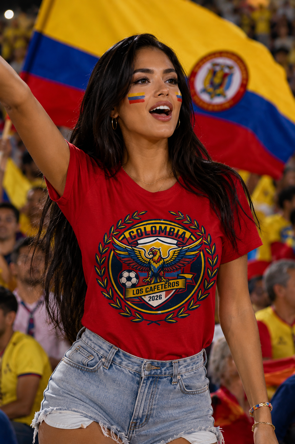 Colombia Soccer Fan T-Shirt — Vintage Condor Crest | 2026 Supporters Tee