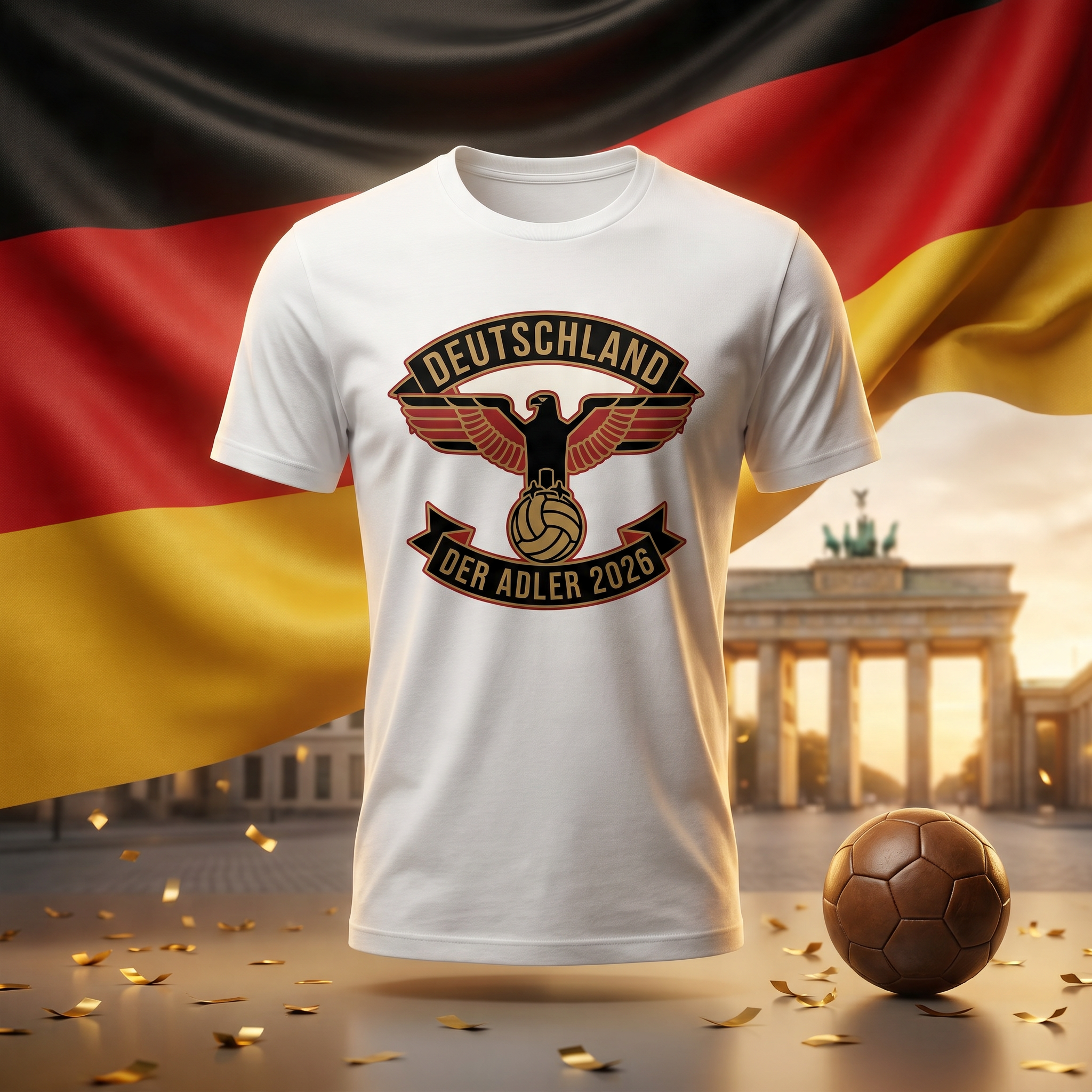 Germany Soccer Fan T-Shirt — Vintage Eagle Crest | 2026 Supporters Tee