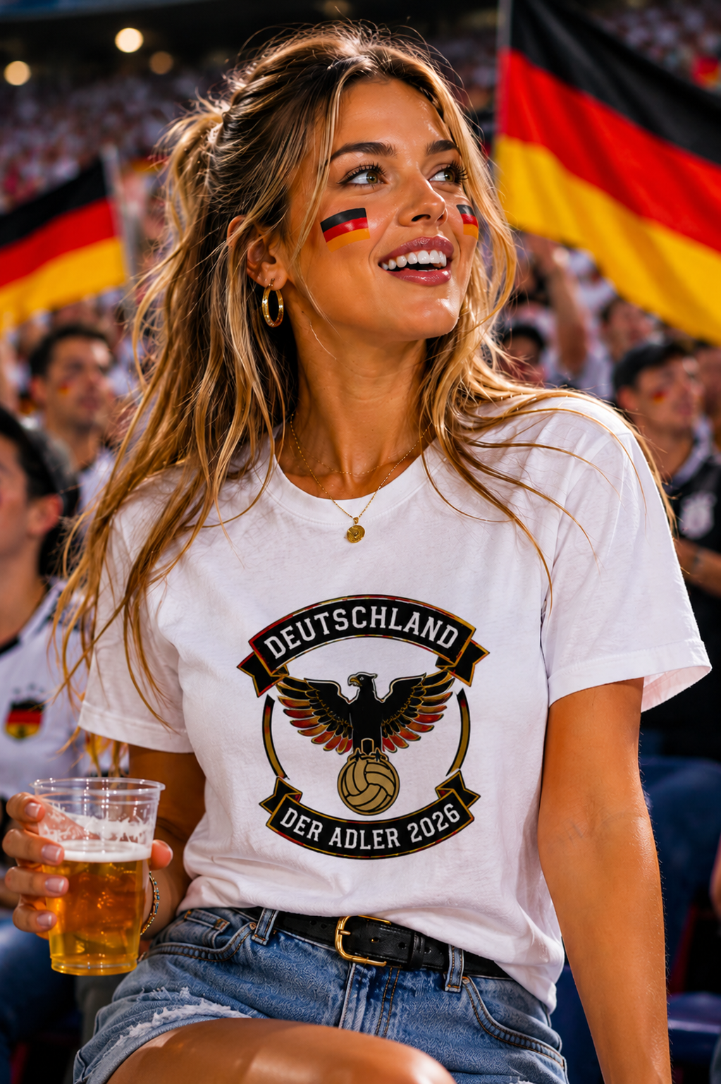 Germany Soccer Fan T-Shirt — Vintage Eagle Crest | 2026 Supporters Tee