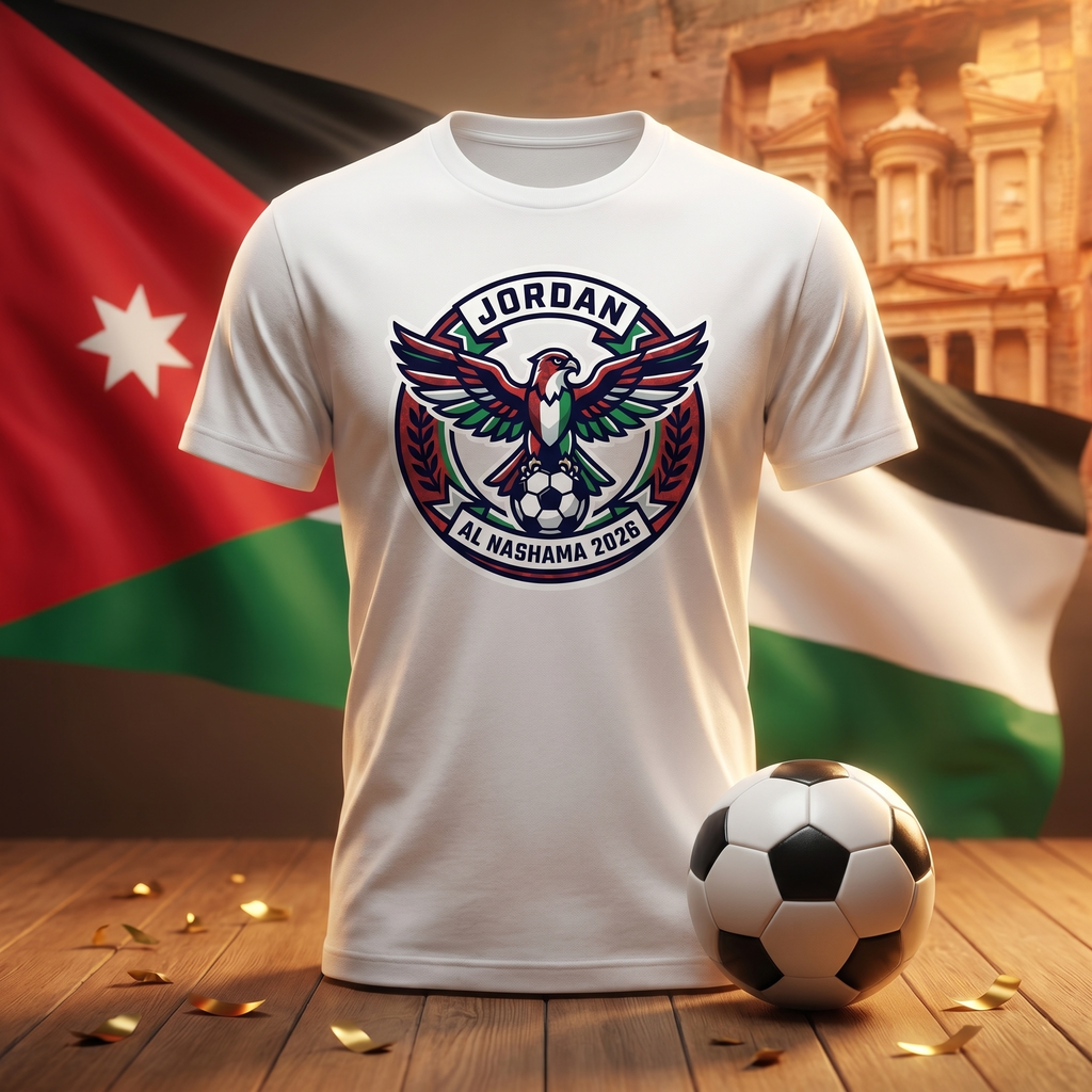 Jordan Soccer T-Shirt — Al Nashama Falcon Crest | Vintage Tee